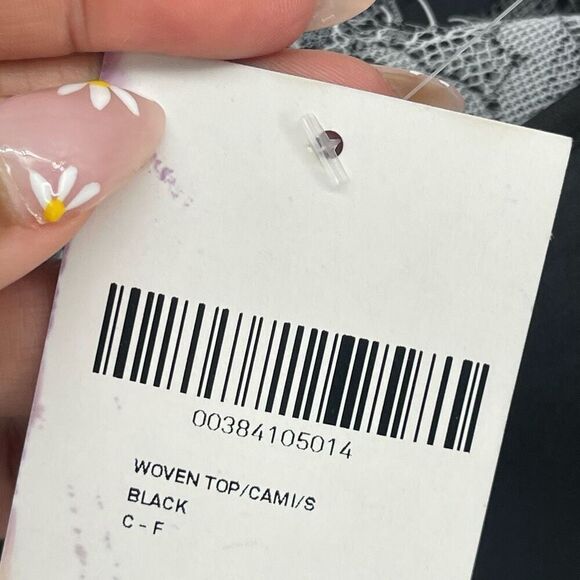 Forever 21 Black Satin Lace Insert Cami – Size Large NWT Modest Coverage - Picture 8 of 12